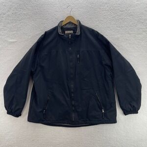 Duluth Trading Co Jacket Mens 2XL Tall Black Nylon Fleece Lined Workwear Gorp